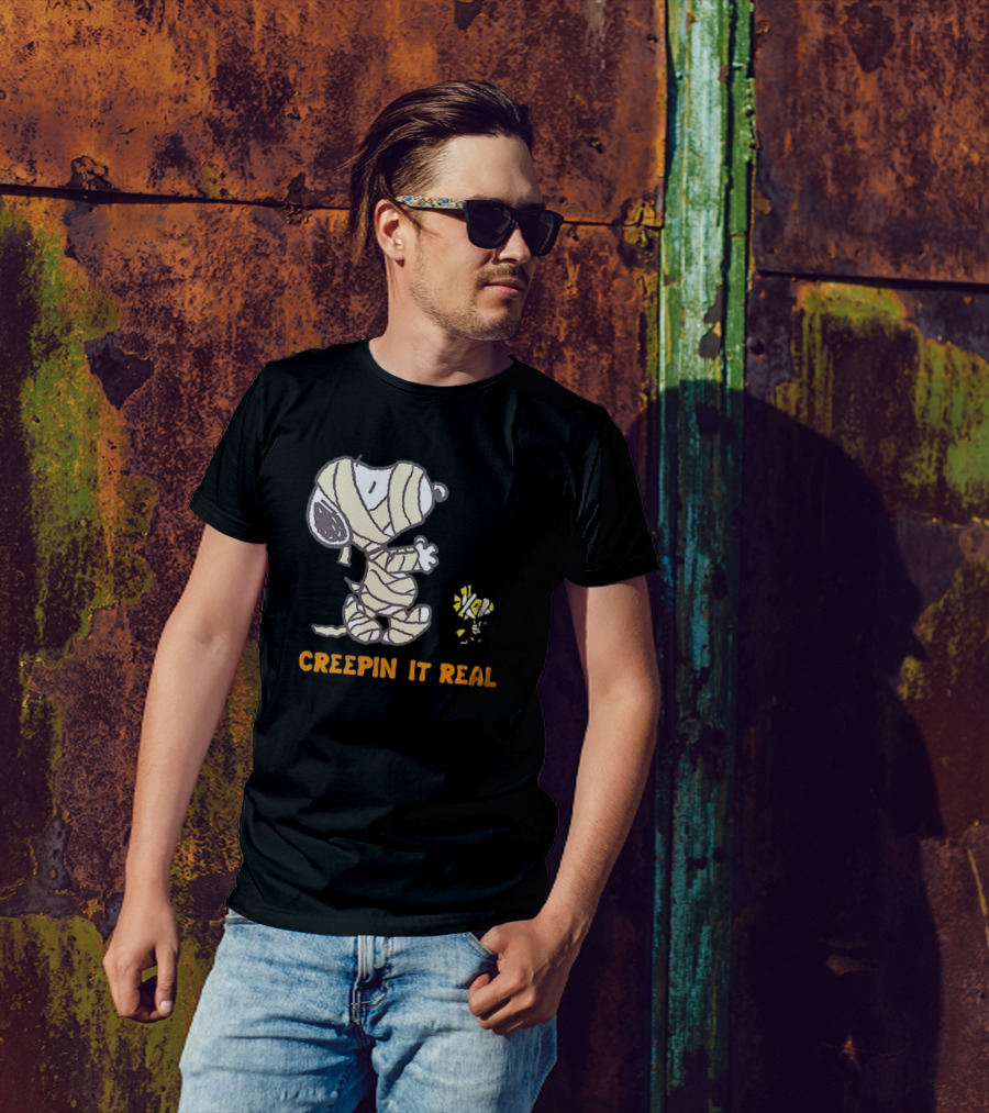 Peanuts Snoopy And Woodstock Mummy Creepin’ It Real T-Shirt