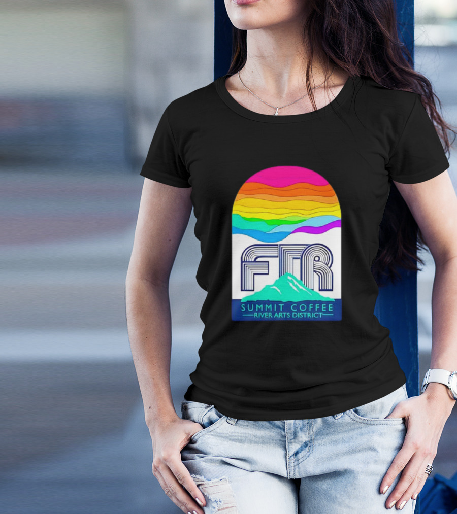 Summit Coffee River Arts District FTR Rainbow Arch Mountain Available Until October 31st, T-Shirt