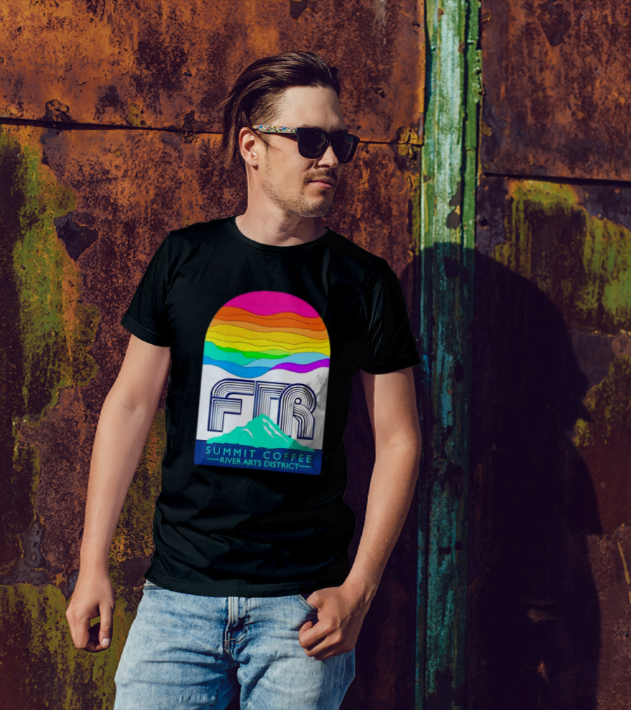 Summit Coffee River Arts District FTR Rainbow Arch Mountain Available Until October 31st, T-Shirt