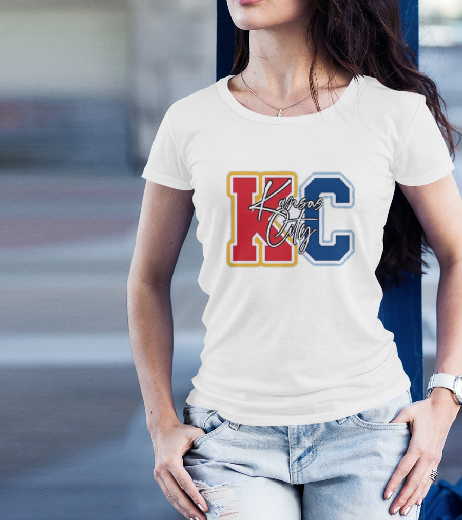 Kansas City Chiefs Royals Red Blue KC Kansas City T-Shirt