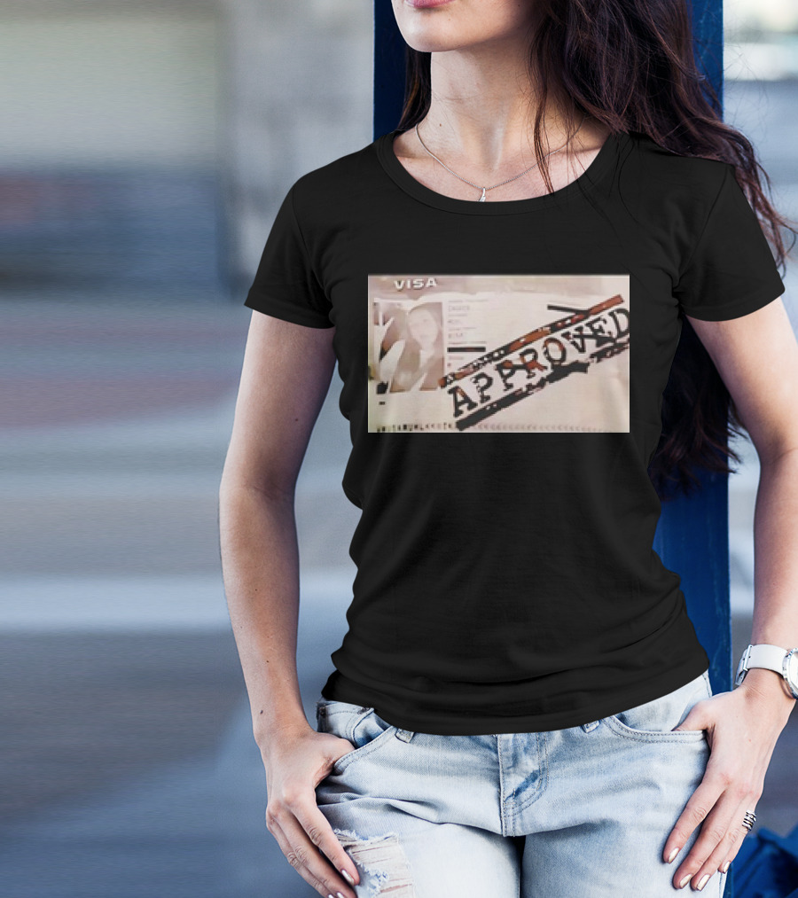Visa Nika Muhl Approved Retro Passport Visa Approved T-Shirt