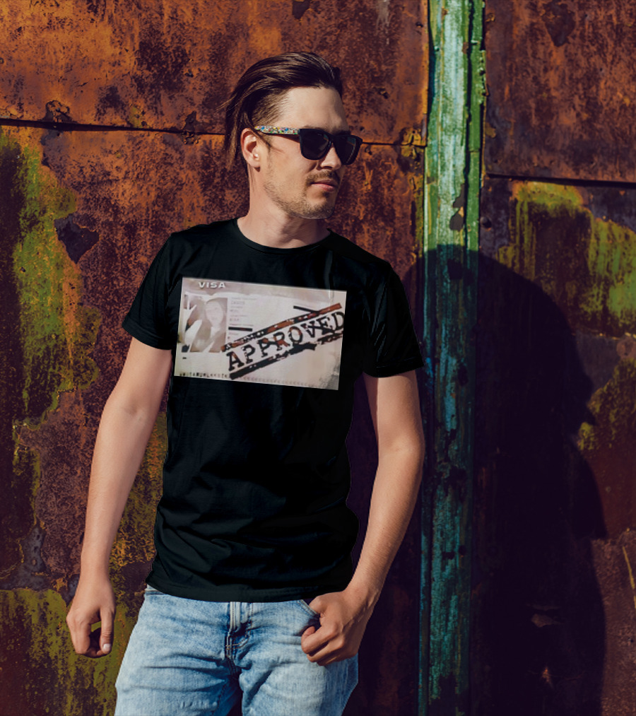 Visa Nika Muhl Approved Retro Passport Visa Approved T-Shirt