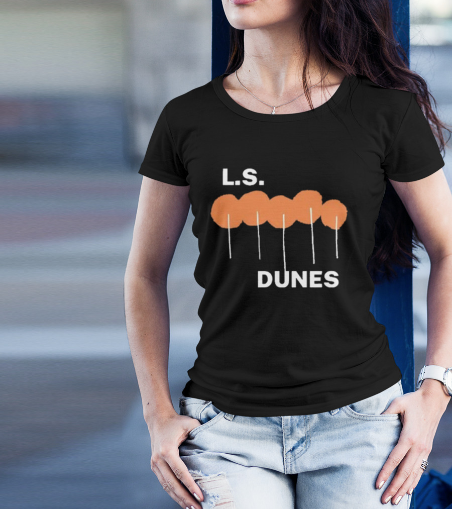 Ls Dunes Poppies Orange Circle T-Shirt