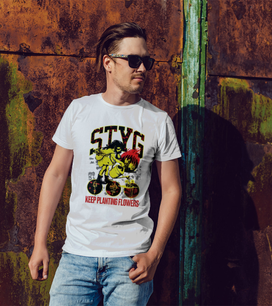 STYG Keep Planting Flowers Watering Can Explosion T-Shirt