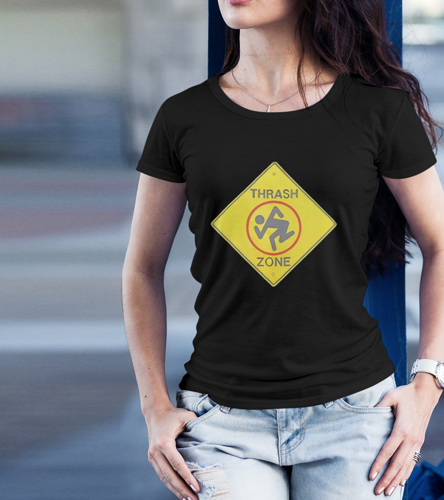 DRI Thrash Zone Symbol On Yellow Traffic Sign T-Shirt