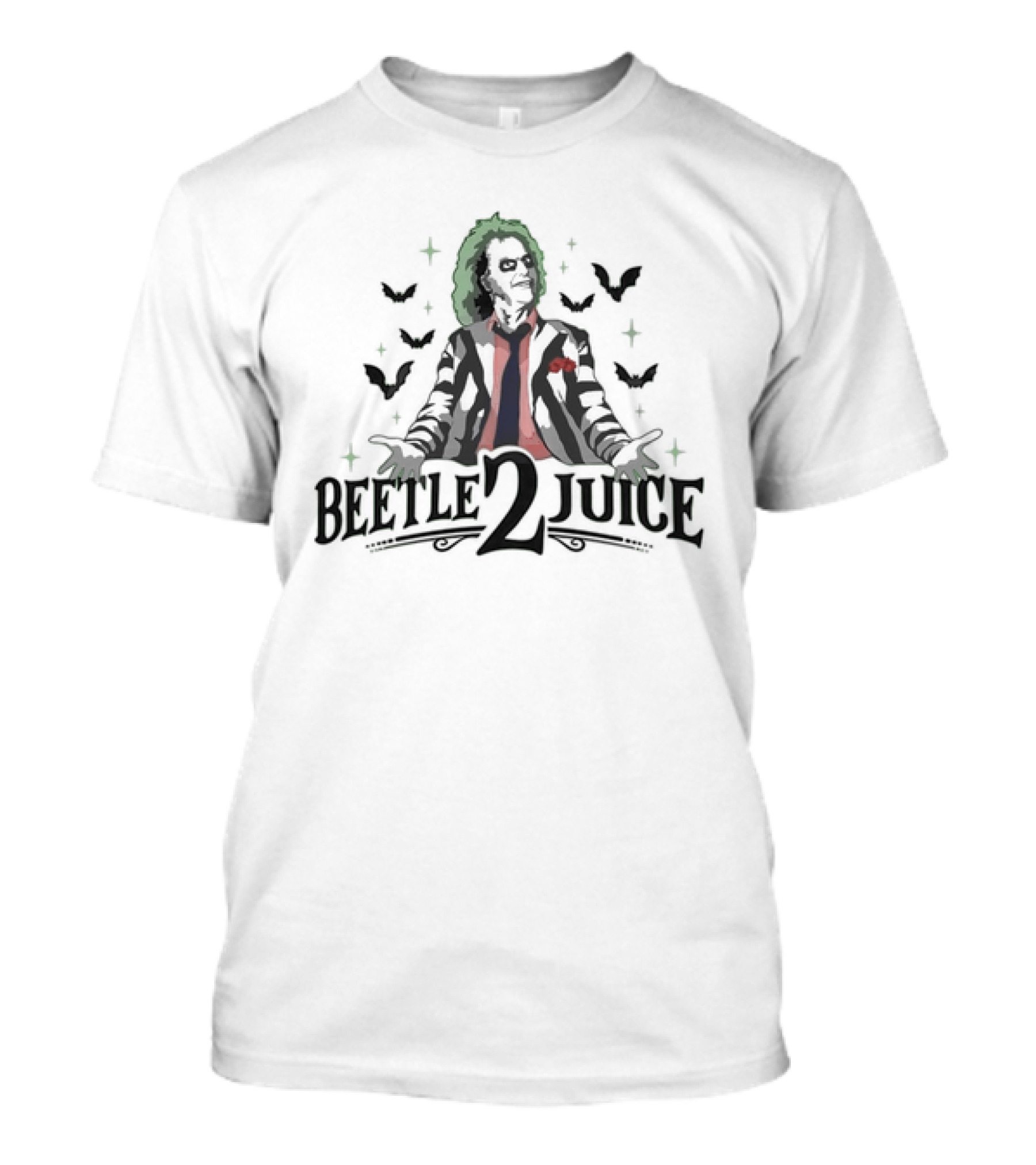 Beetlejuice 2 Halloween Vintage Movie With Bats And Stripes T-Shirt