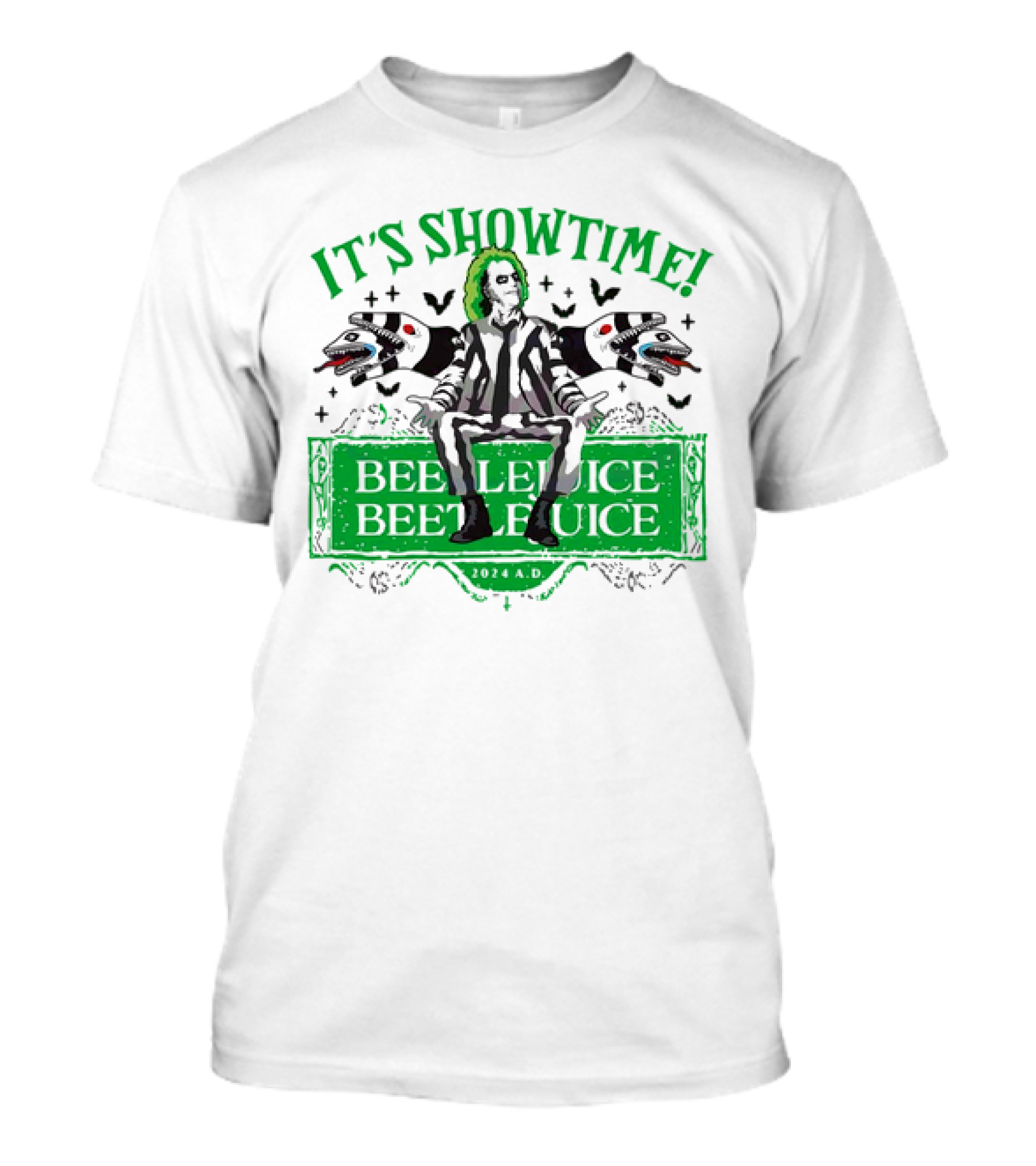 It's Showtime Beetlejuice Beetlejuice 2024 Halloween Movie T-Shirt