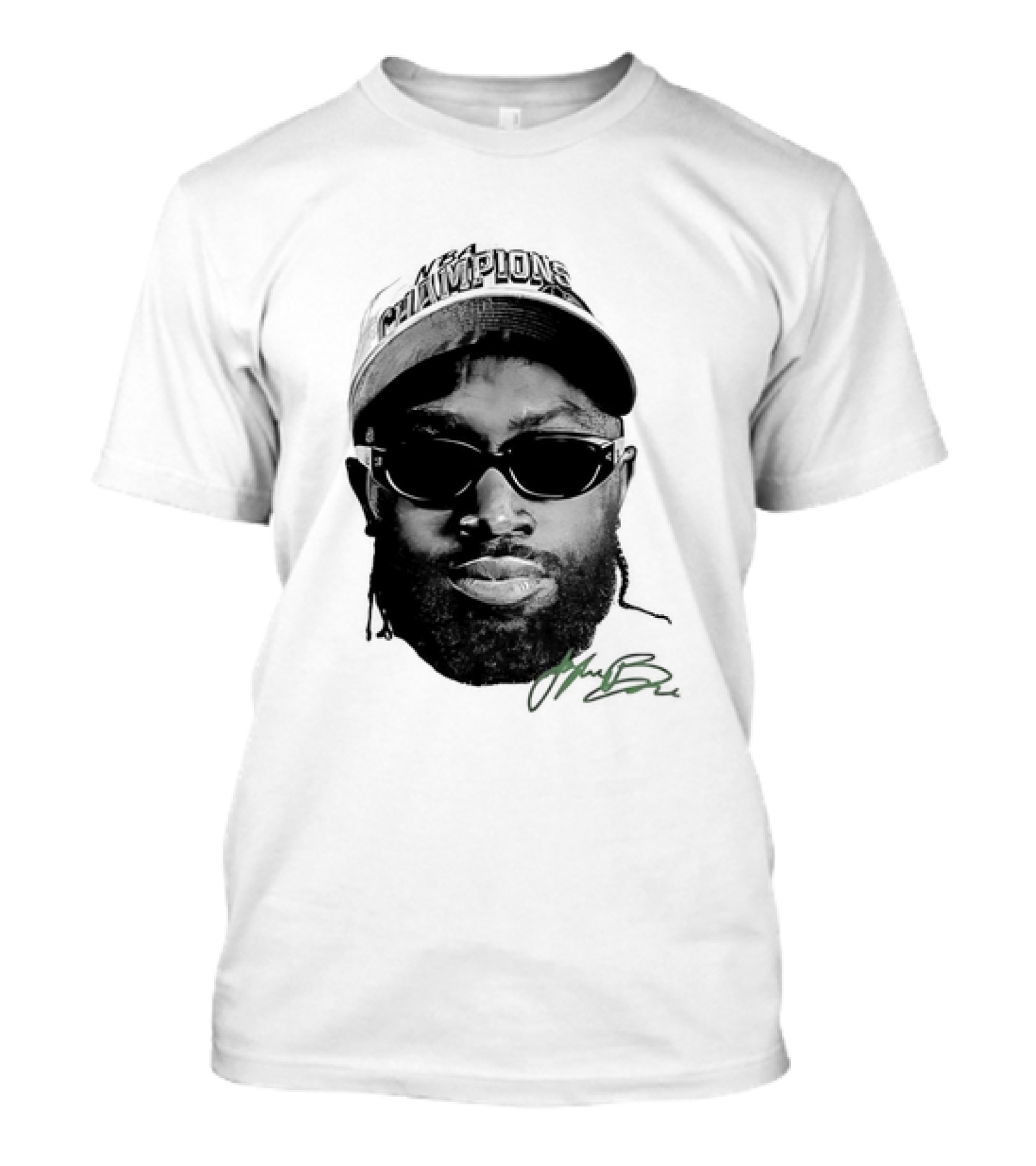 Jaylen Brown NBA Champions Big Face Hat Boston Celtics Signature T-Shirt