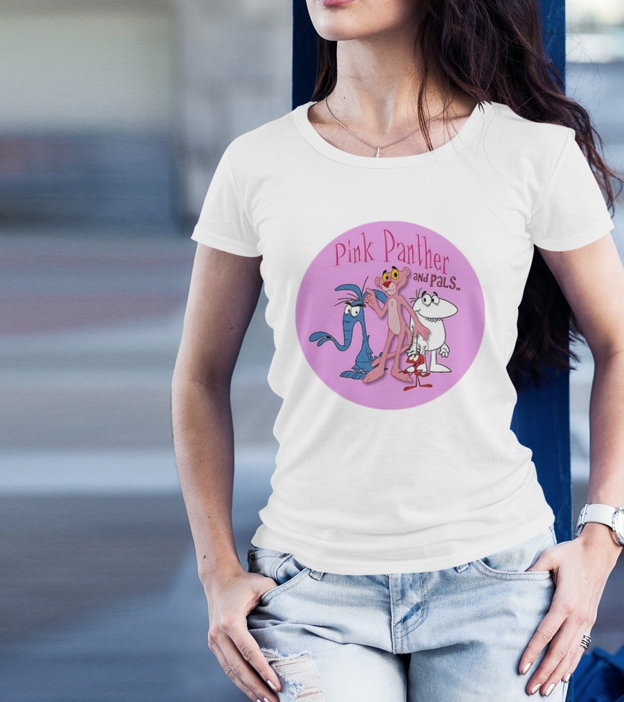 Pink Panther And Pals Circle Cartoons T-Shirt