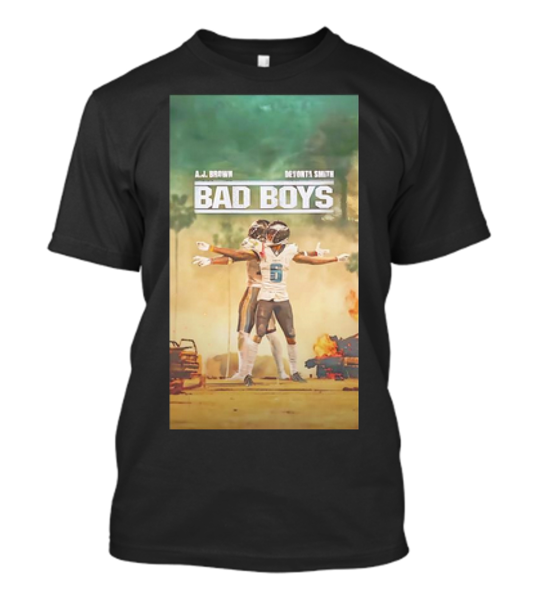 A J Brown Devonta Smith Bad Boys Football Dynamic Duo T-Shirt