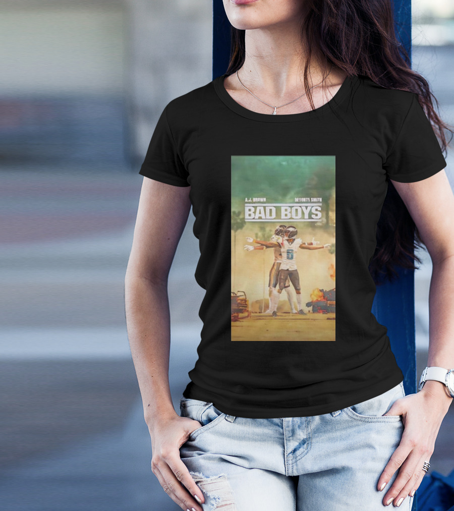 A J Brown Devonta Smith Bad Boys Football Dynamic Duo T-Shirt