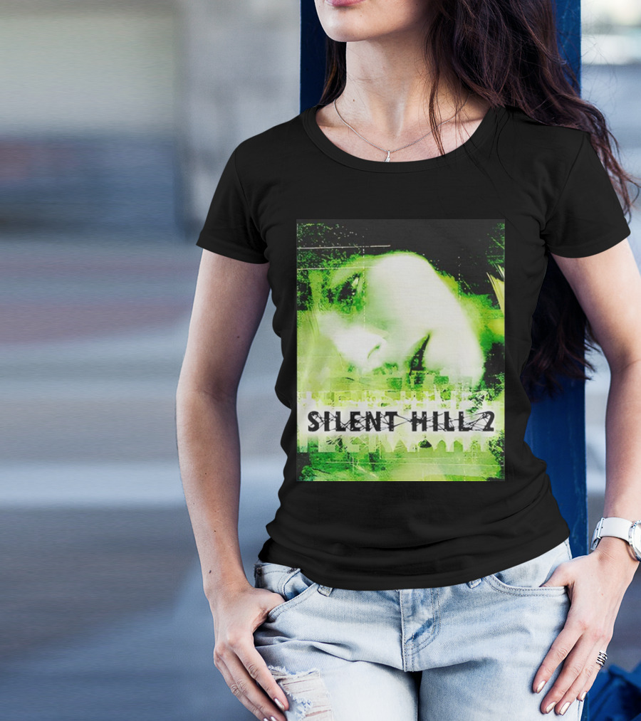 Silent Hill 2 PS2 Cover Green Face T-Shirt