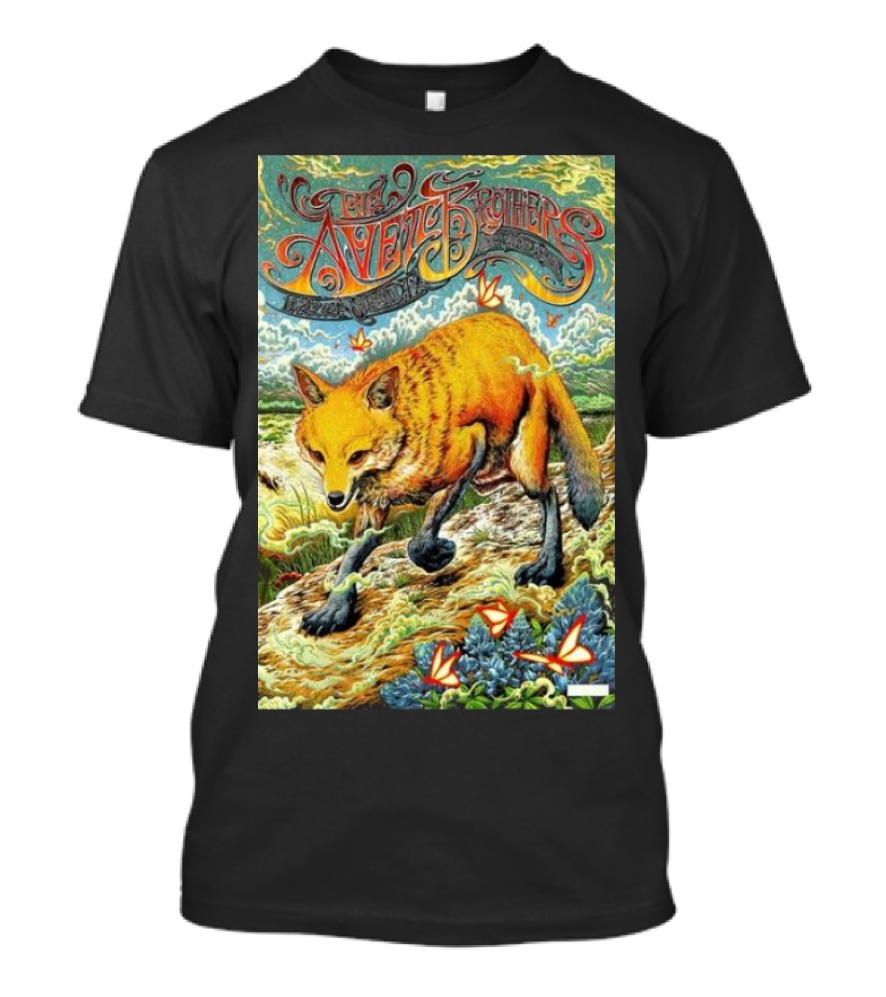 The Avett Brothers Fox Illustration Sugar Land Smart Financial Centre October 12 T-Shirt