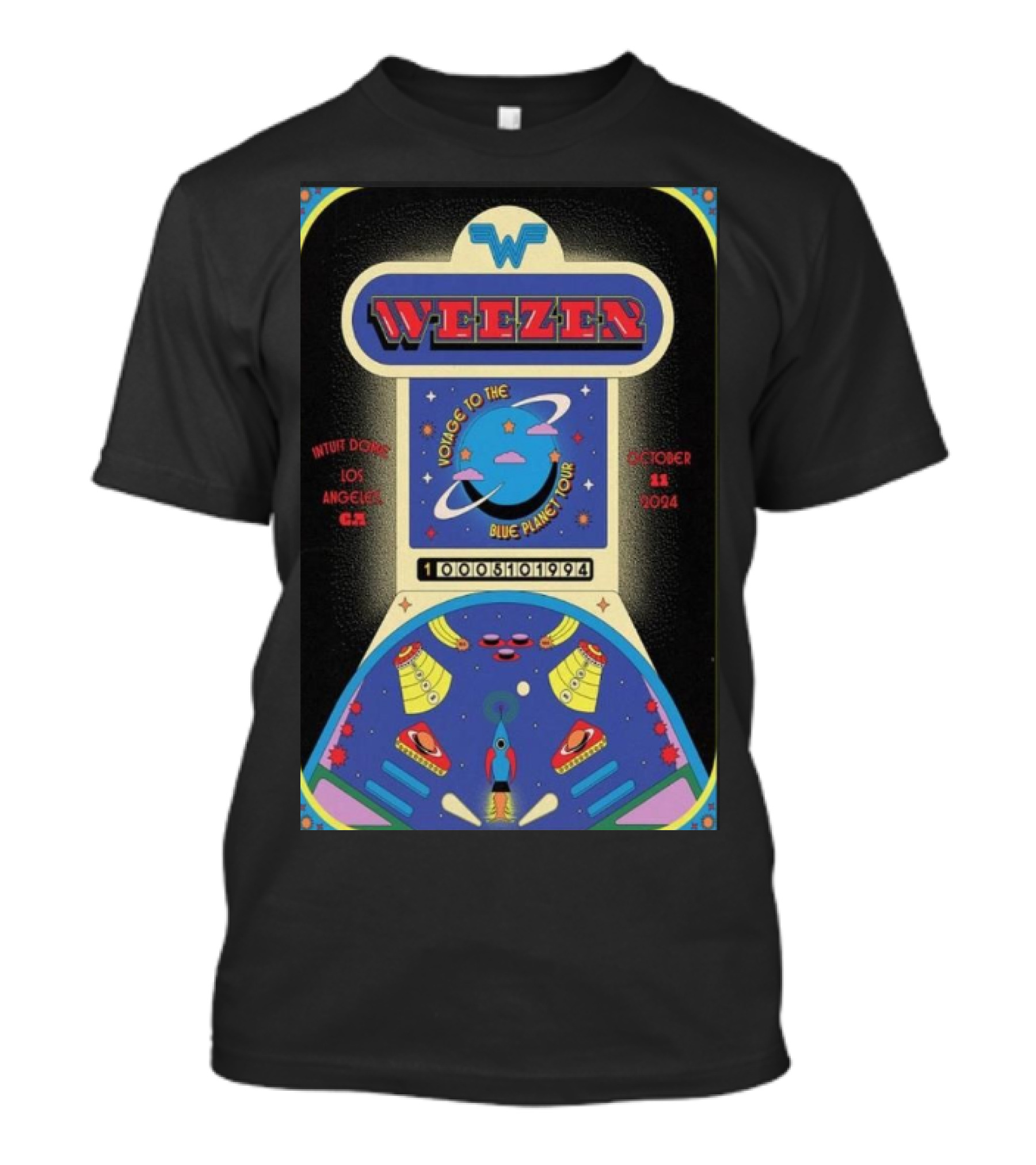 Weezer Los Angeles Inuit Dome Voyage To The Blue Planet Tour October 11 T-Shirt