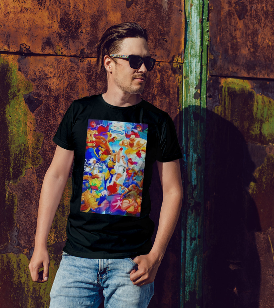 X-Men Vs Street Fighter Crossover Battle Showdown T-Shirt