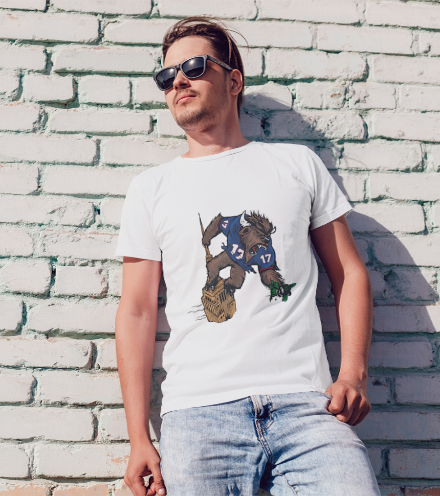 Buffalo Bills Josh Allen King Kong Shirt 17 Tower Monster T-Shirt