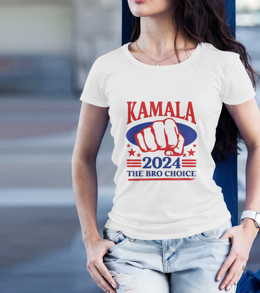 Kamala 2024 The Bro Choice Fist Stars Vintage T-Shirt