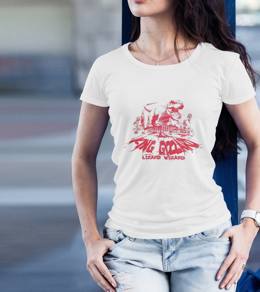 King Gizzard And The Lizard Wizard Dinosaur City Red Sketch T-Shirt