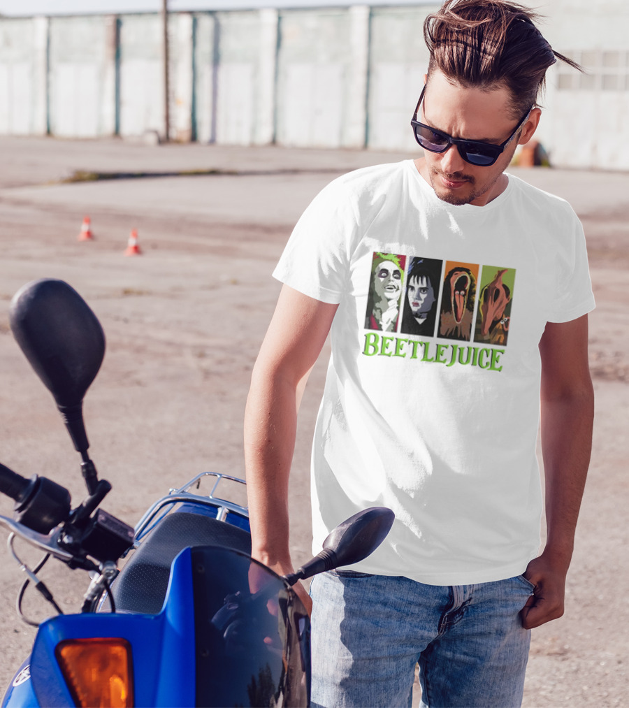 Beetlejuice Vintage Characters Halloween Horror Movie T-Shirt