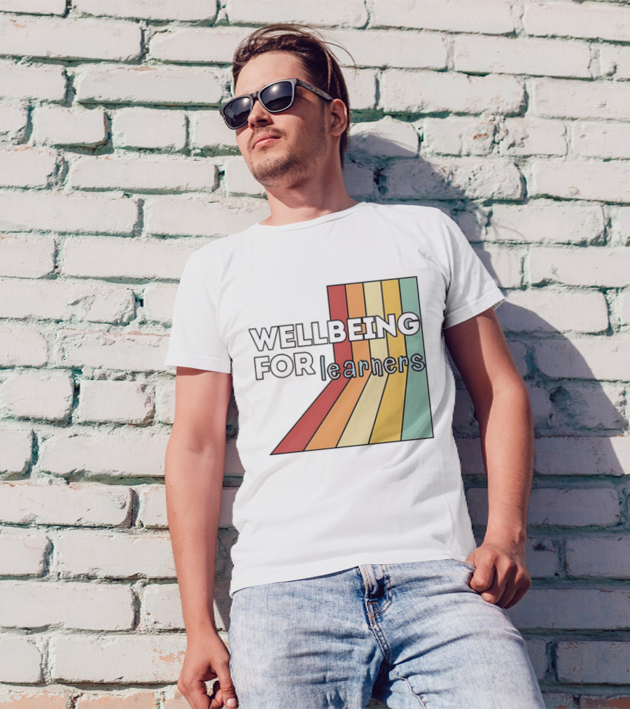 WELLBEING FOR LEARNERS Rainbow Stripes T-Shirt