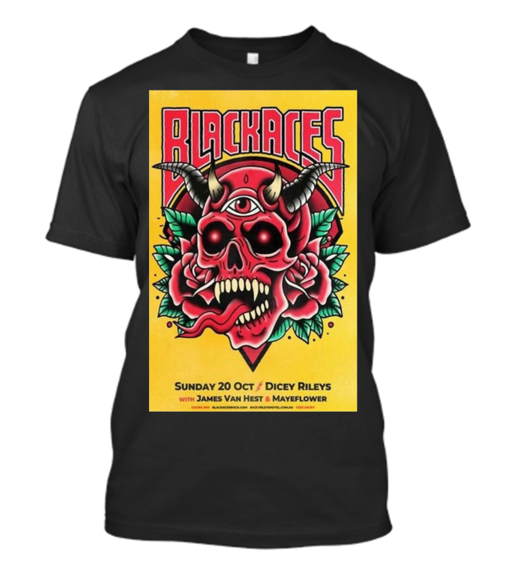 Black Aces Dicey Rileys Oct 20 2024 With James Van Hest Mayflower T-Shirt