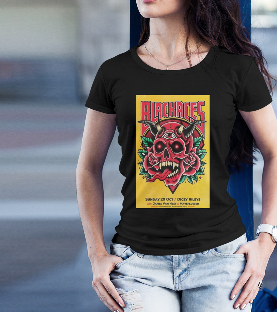 Black Aces Dicey Rileys Oct 20 2024 With James Van Hest Mayflower T-Shirt