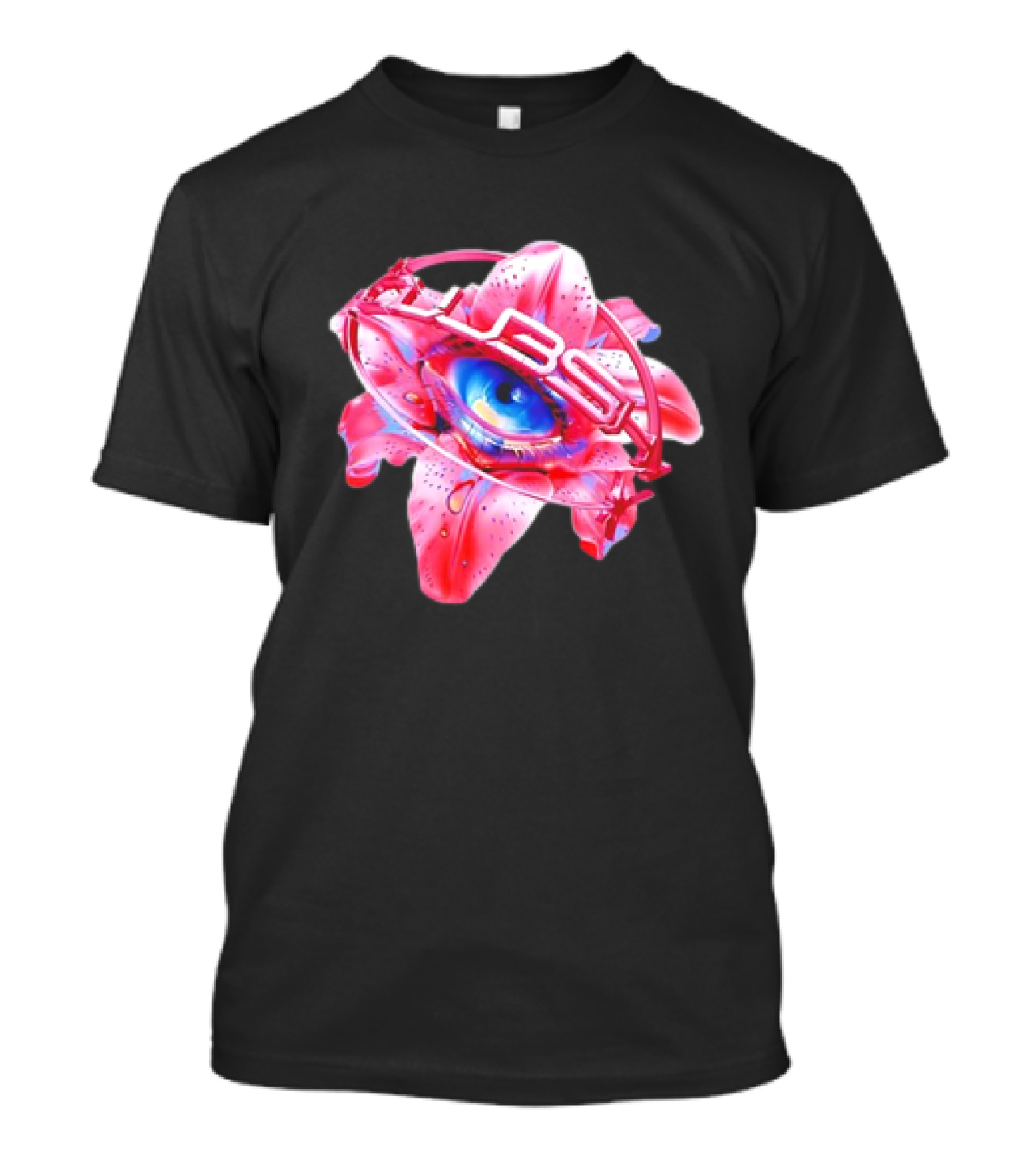 Club Shy Inna Eye Neon Blooming Iris T-Shirt