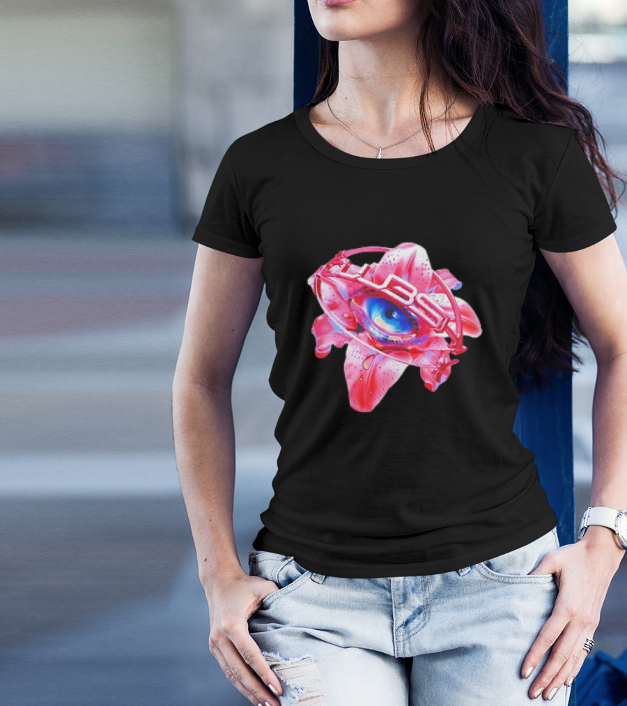 Club Shy Inna Eye Neon Blooming Iris T-Shirt