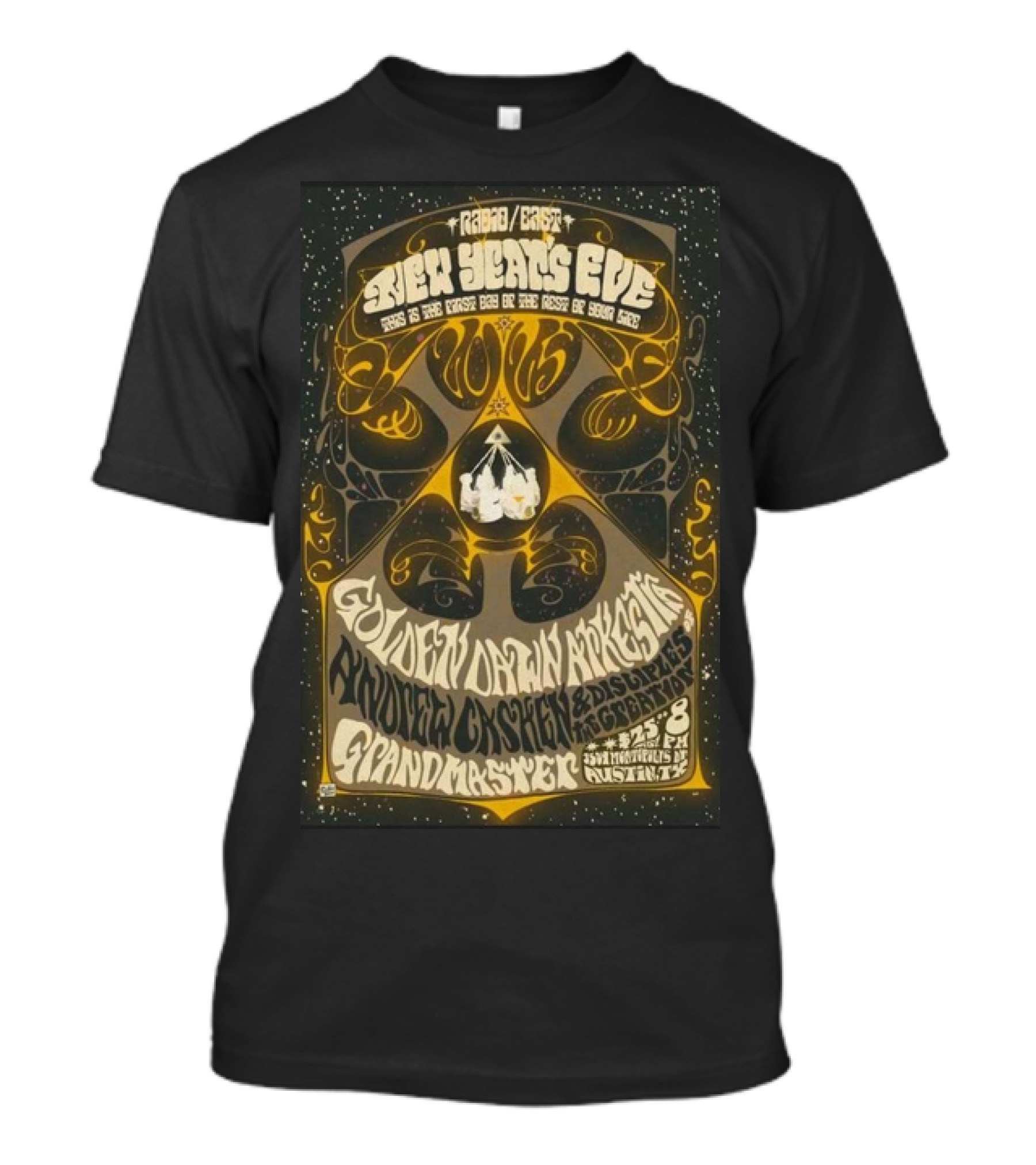 Golden Dawn Arkestra New Year's Eve Phydough Masked And Anonymous With Grandmaster Austin TX 2024 Event T-Shirt