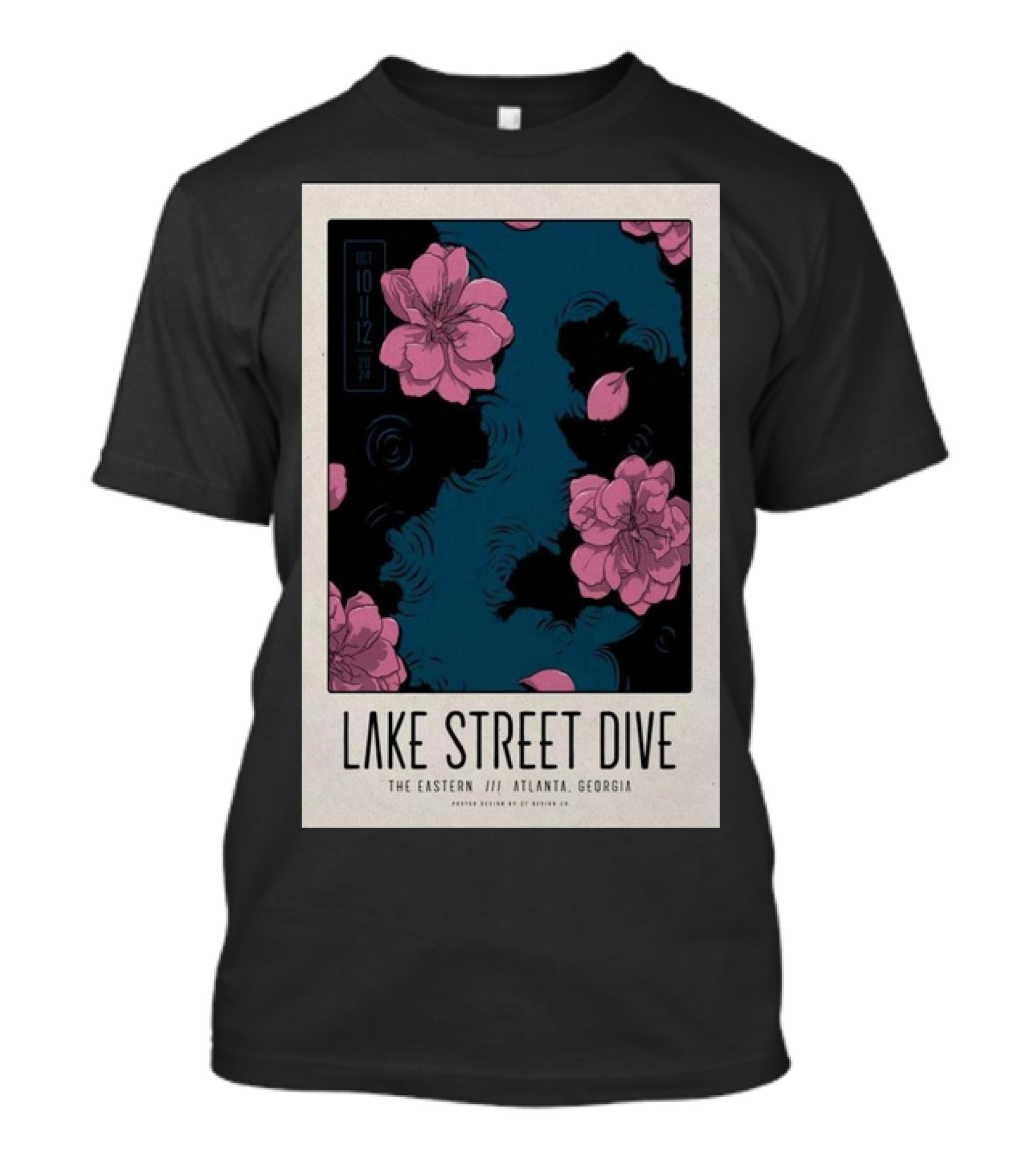 Lake Street Dive Oct 10-12, 2024 The Eastern Atlanta Georgia Pink Floral T-Shirt