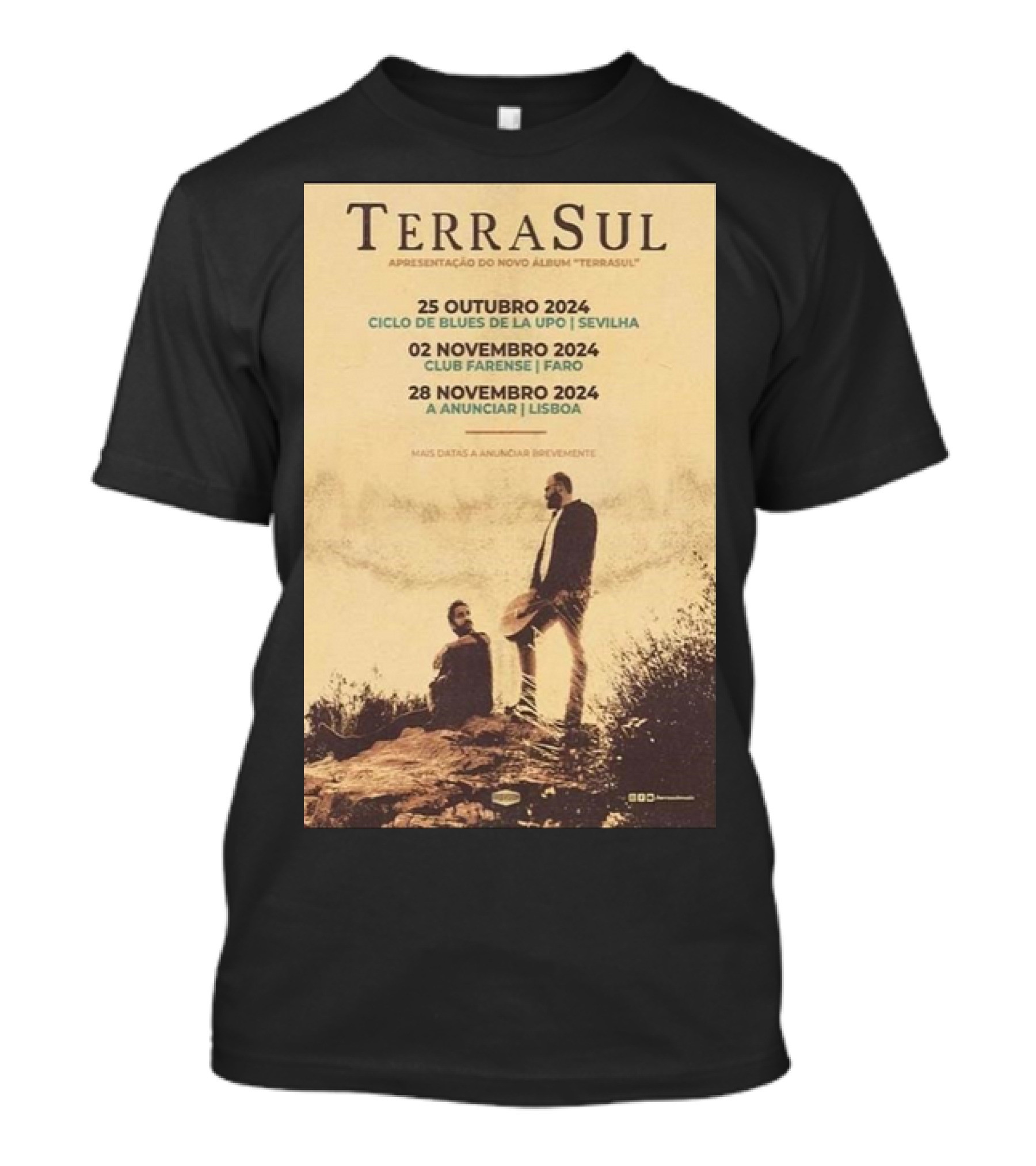 TerraSul Apresentação Do Novo Álbum Ciclo De Blues Da La Upo Sevilha Outubro 2024 Tour T-Shirt