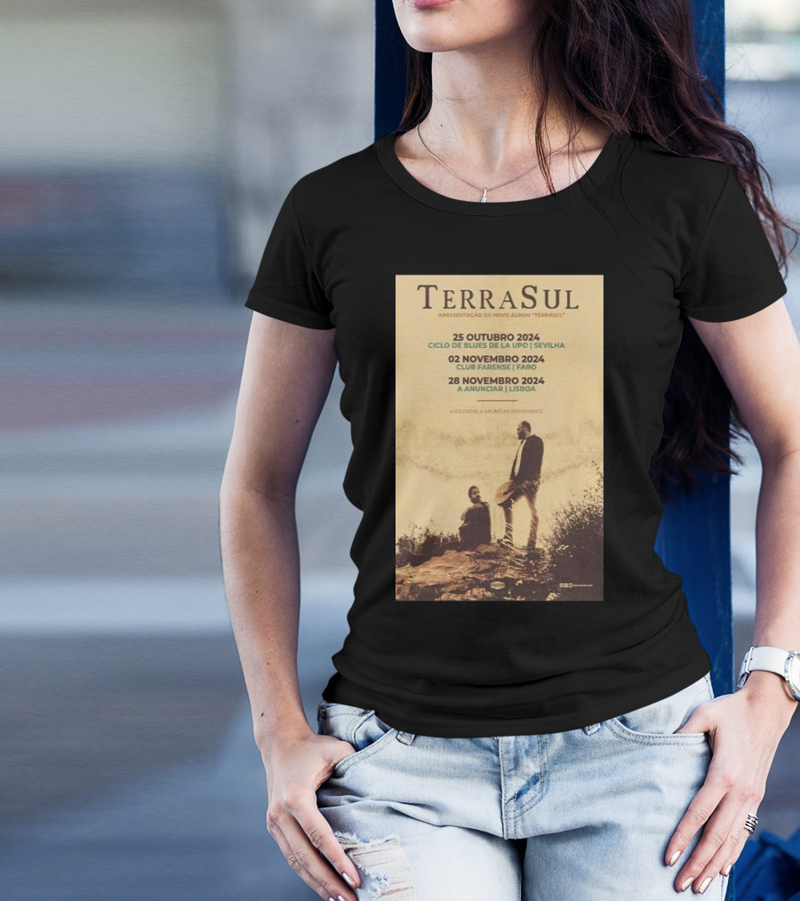 TerraSul Apresentação Do Novo Álbum Ciclo De Blues Da La Upo Sevilha Outubro 2024 Tour T-Shirt