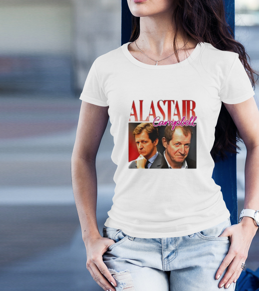 Alastair Campbell Retro Suit Portrait Duo T-Shirt