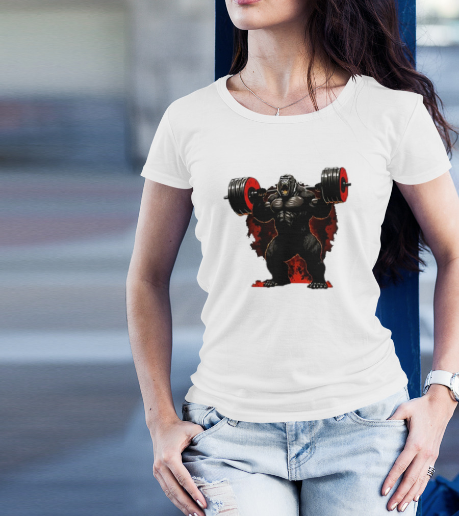 Gorilla Workout Beast Lifting Power Weights Gym T-Shirt