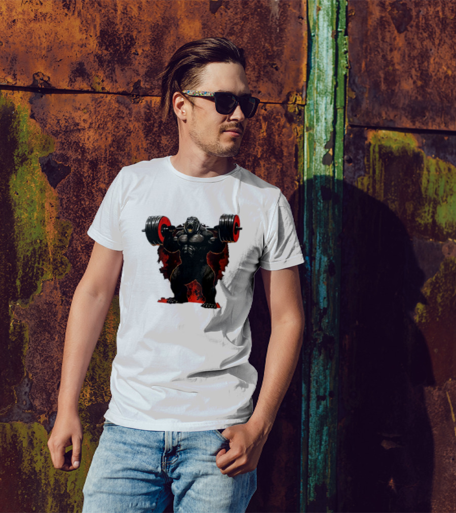 Gorilla Workout Beast Lifting Power Weights Gym T-Shirt