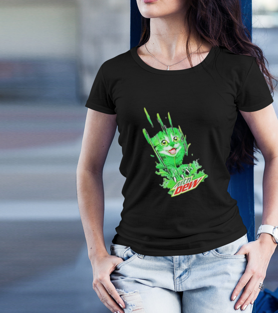 Cat Mtn Dew Mountain Mew Clawing T-Shirt