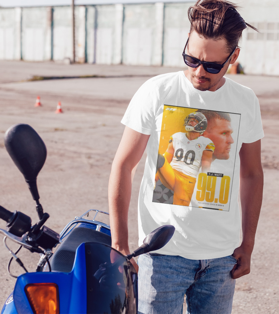 T.J. Watt 99.0 Run Defense Grade Week 6 Pittsburgh Steelers T-Shirt
