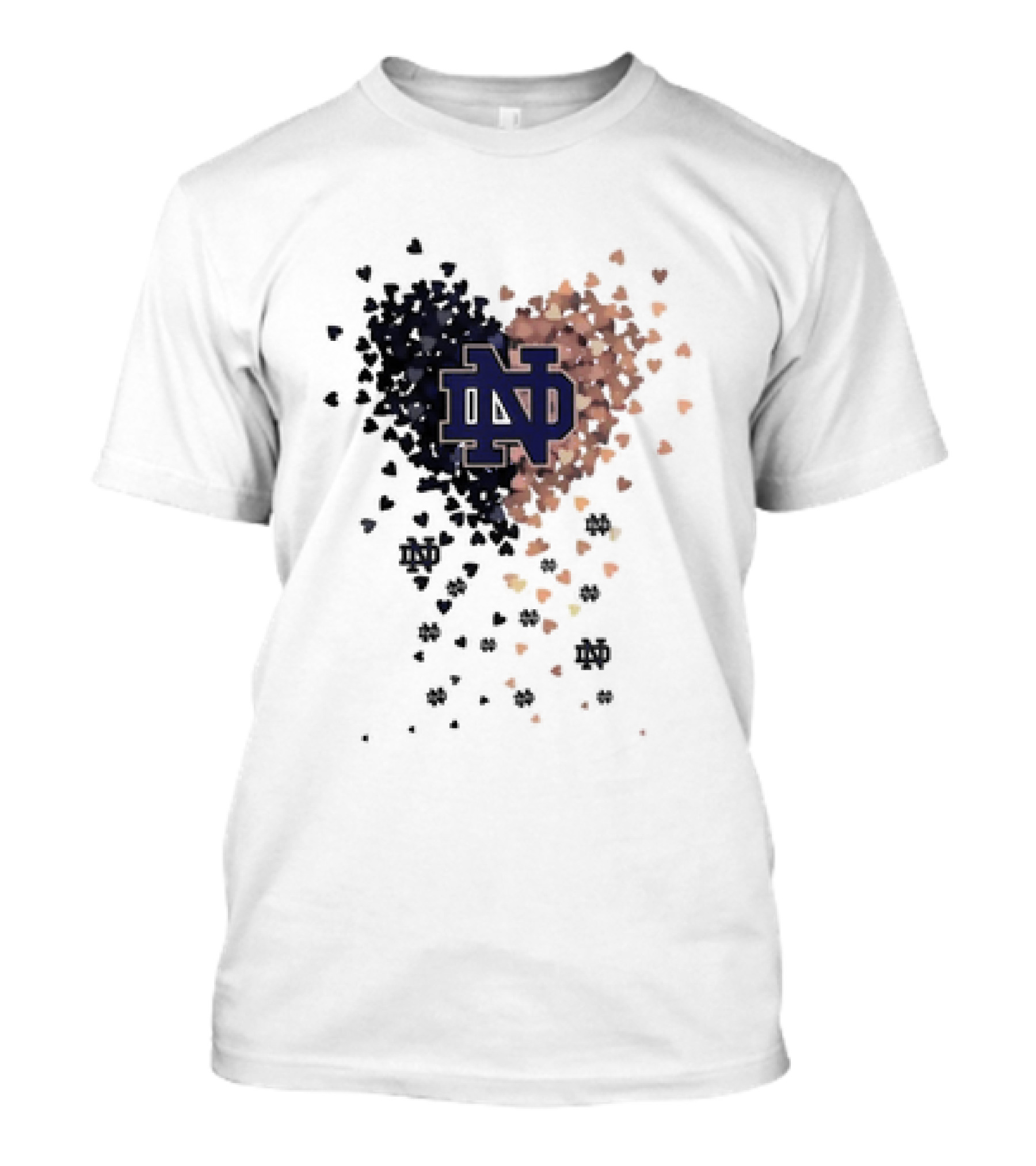 Heart Full Of Football Notre Dame Fighting Irish ND T-Shirt