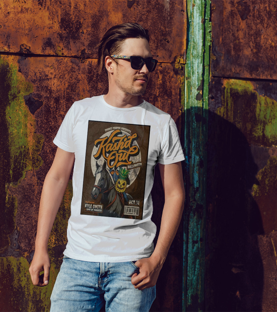 Smoke Proper Presents Kash’d Out Featuring Kyle Smith And Sons Of Paradise Halloween Oct 31 Terra Fermata Stuart FL T-Shirt