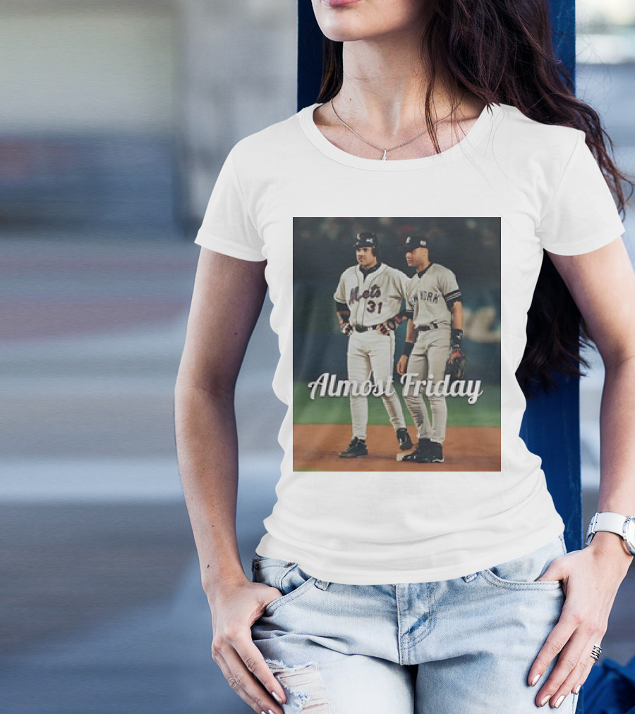 Piazza Jeter New York Yankees Mets Almost Friday T-Shirt