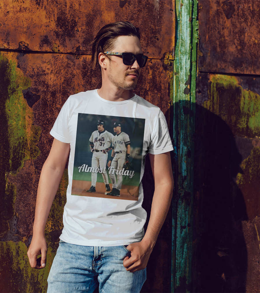 Piazza Jeter New York Yankees Mets Almost Friday T-Shirt