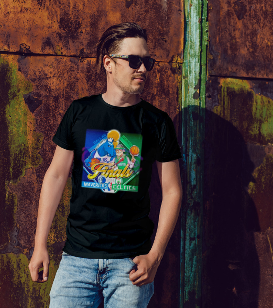 Dallas Mavericks Vs Boston Celtics Finals 2024 Mascot Showdown T-Shirt