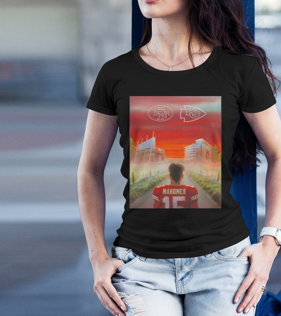 Mahomes Kansas City Chiefs Versus San Francisco 49ers NFL Showdown T-Shirt
