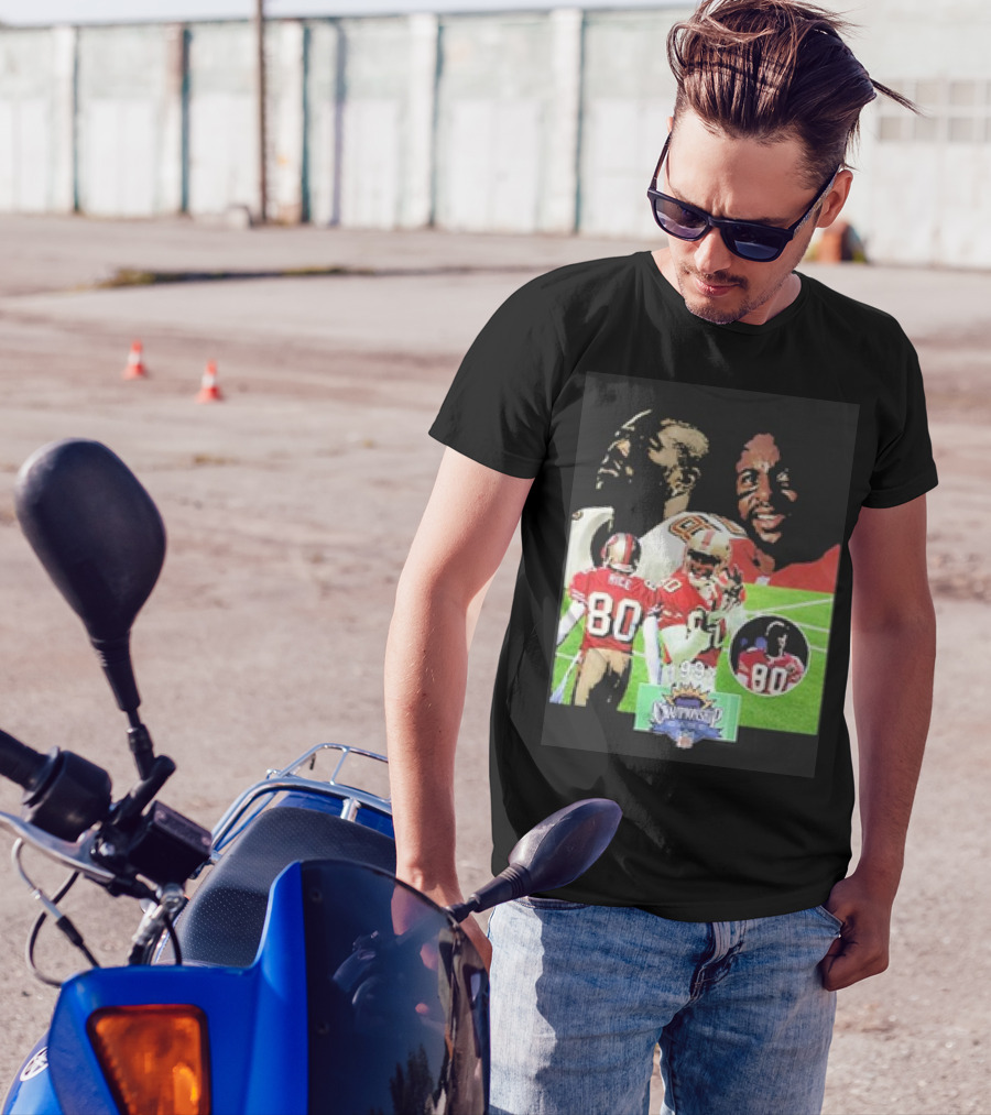 Terrell Owens And Jerry Rice 80s 49ers 1994 Throwback NFL Champions T-Shirt