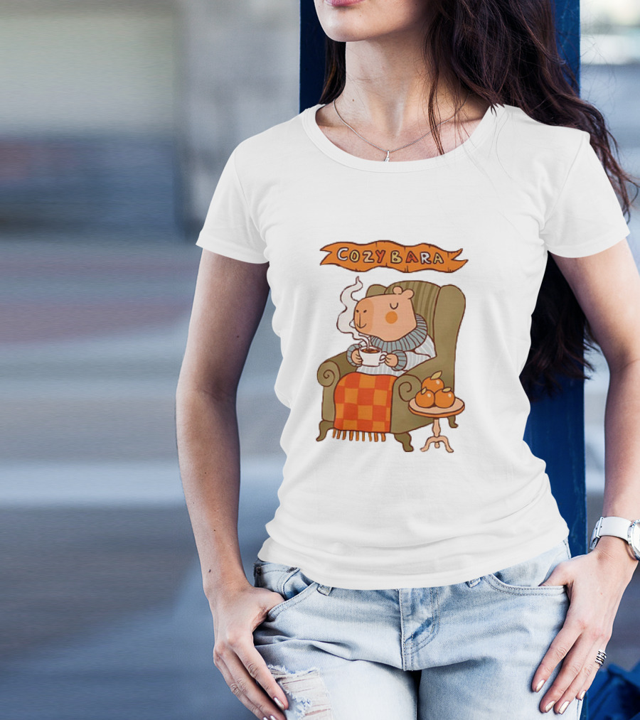 Cozybara Capybara Meme Cute T-Shirt