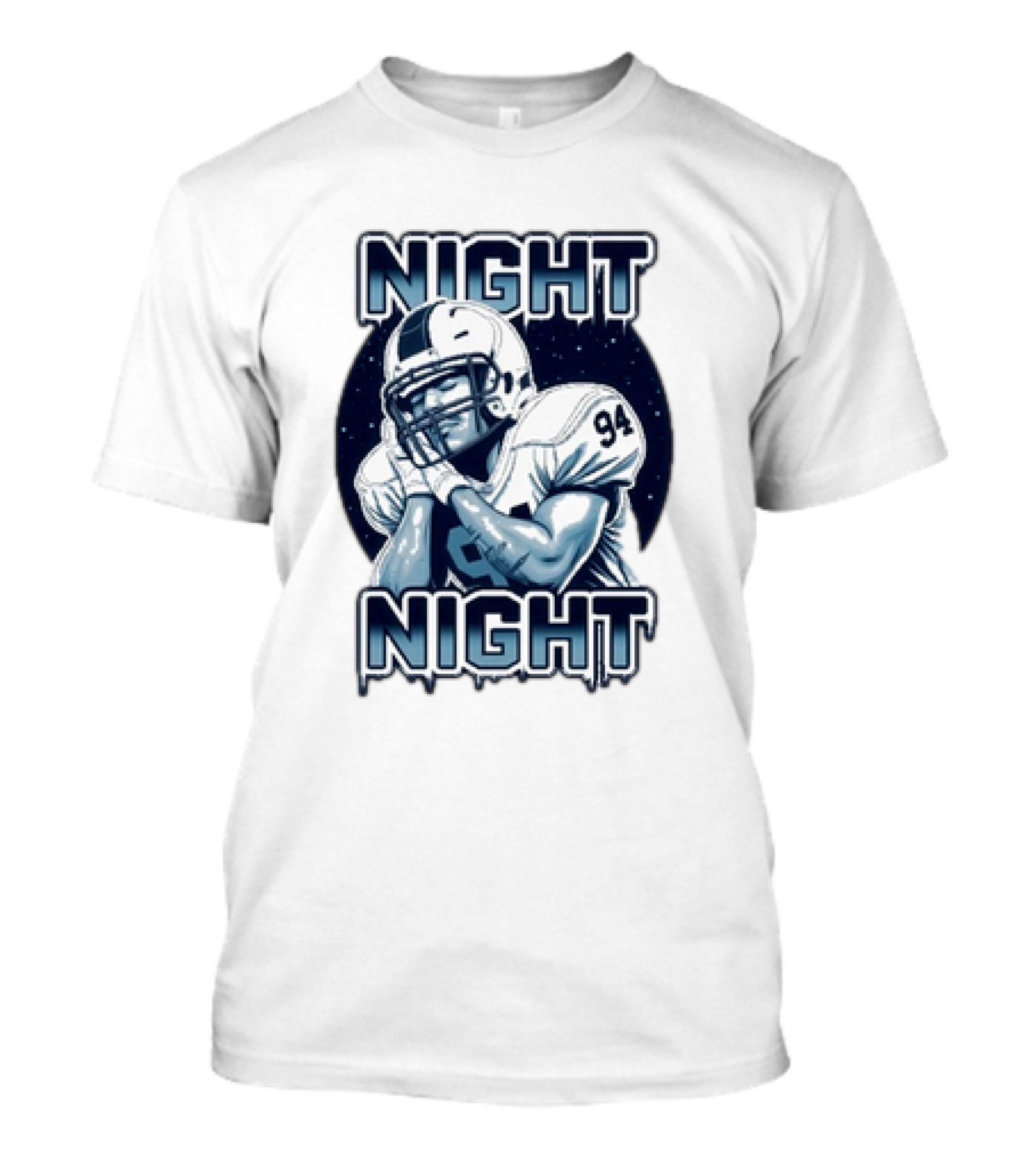 Night Night Ceman Ryan Barker 94 Football Player T-Shirt