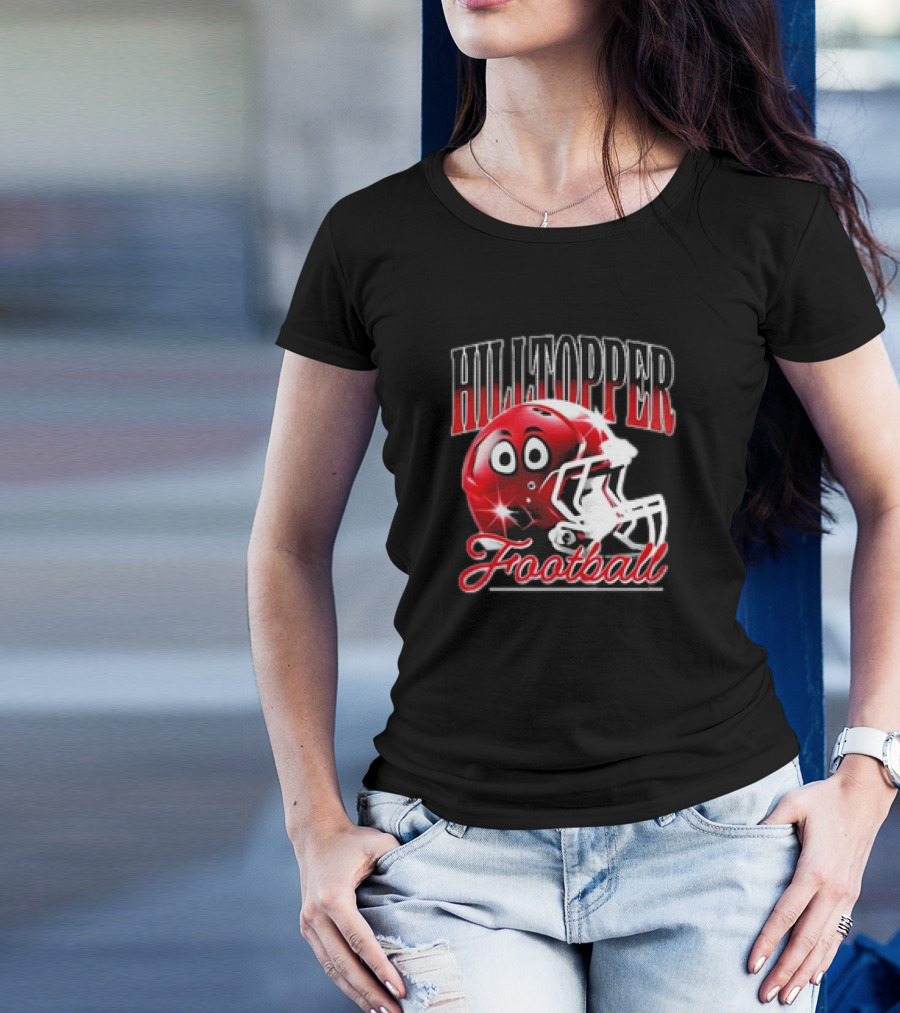 Hilltopper Football Big Red Helmet Pepper T-Shirt