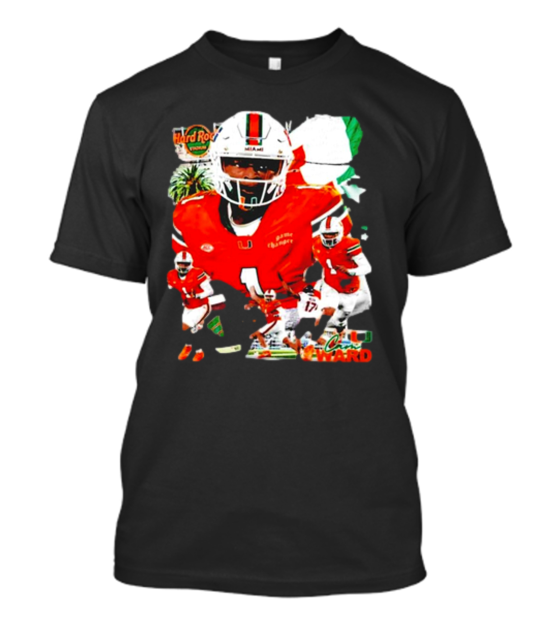 Hard Rock Stadium Miami Hurricanes Cam Ward Football Player T-Shirt