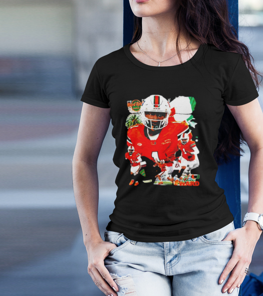 Hard Rock Stadium Miami Hurricanes Cam Ward Football Player T-Shirt