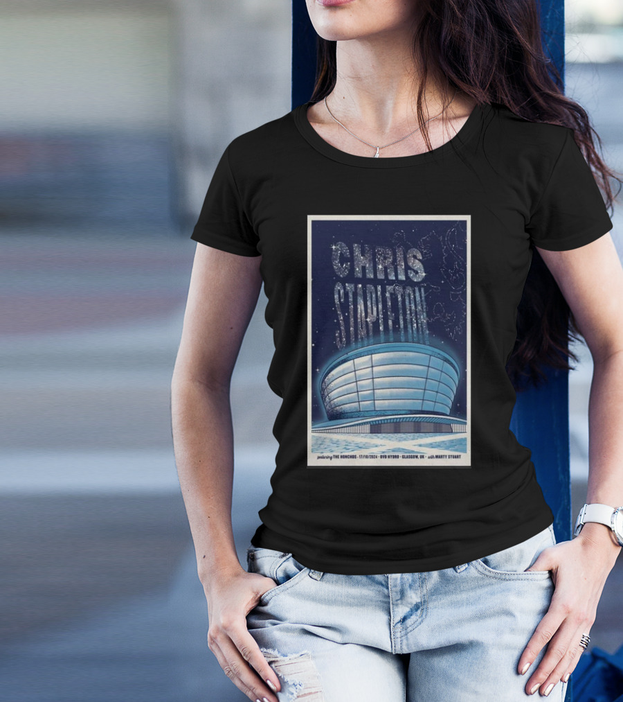 Chris Stapleton Featuring The Honchos Marty Stuart 17 10 2024 OVO Hydro Glasgow UK Concert T-Shirt